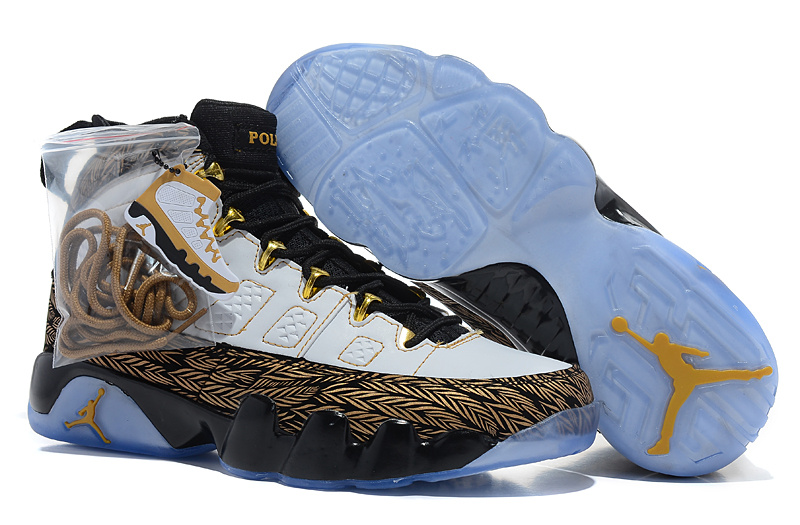 Air Jordan 9 Mens Shoes White/Black/Yellow Online